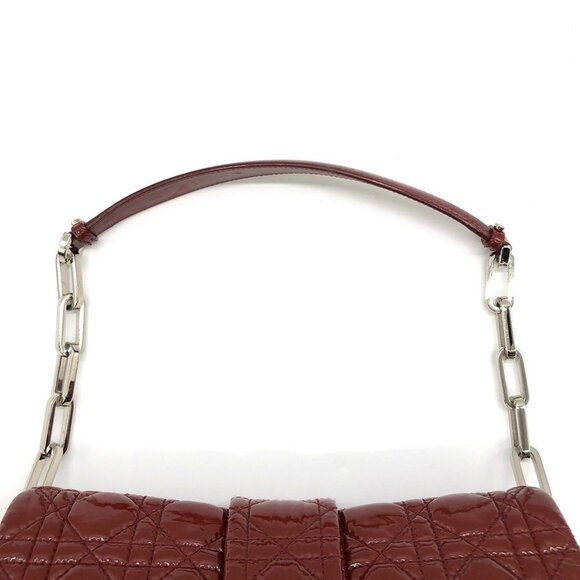 CHRISTIAN DIOR Red Leather Shoulder Bag - Picture 6 of 14